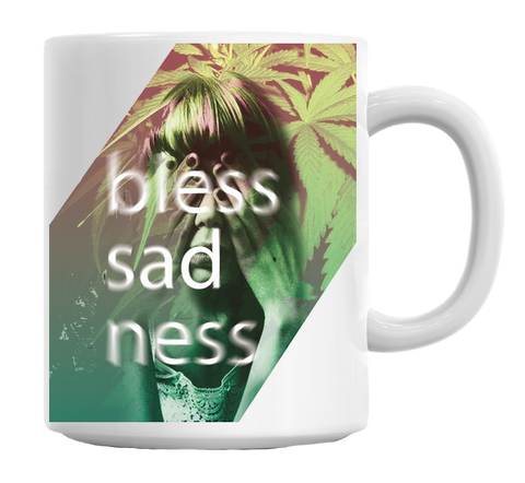 Bless Sadness Weed Pattern Mug