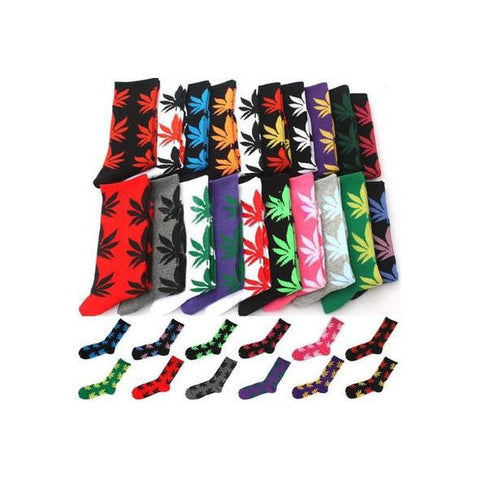 Winter Cotton Long Thick Sock Marijuana Weed Leaf Cotton Maple Leaf Sport Basketball Football Socks Ankle Crew Women Men